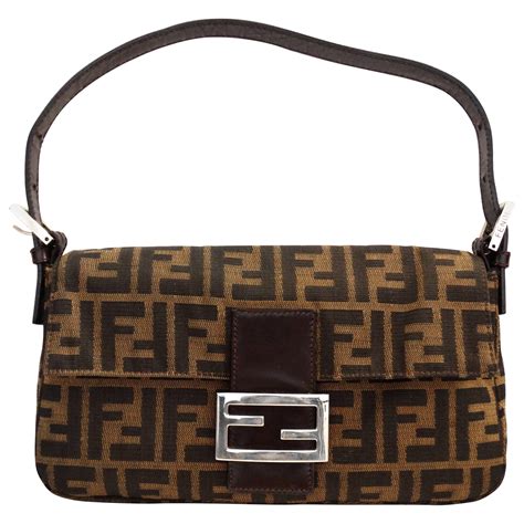 preowned authentic fendi shoulder bag|Fendi bag with thick strap.